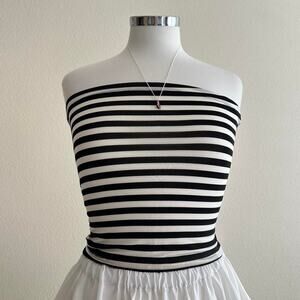 handmade black white cropped bandeau